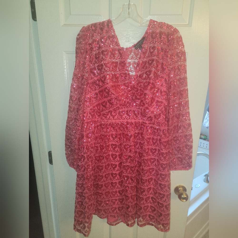 Eloquii Red Sequin Heart Dress